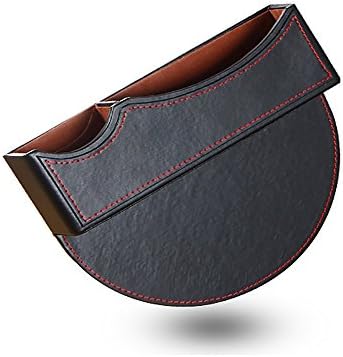 Console Side Pocket Car Organizer Car Seat Catcher Fills the Car Seat Gap PU Leather Black