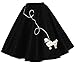 Hip Hop 50's Shop 1950s Adult Poodle Skirt Costume for Women (Black XL/2X)