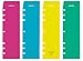 Cardinal 60025 Snap-In Page Marker Divider Finder Organizer in Neon Frosted Transparent Red, Blue, Green, Yellow, fits 3 Ring and 7 Ring 8-1/2 x 11 Size 5 Folio sized Planner, 4-Pack