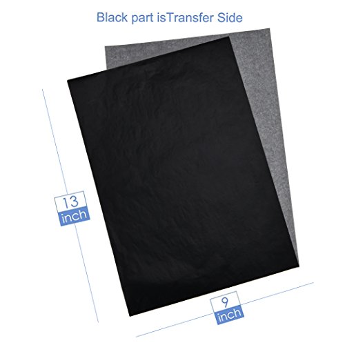 Carbon Paper, UnityStar 105 Sheets Graphite Transfer Paper Tracing Paper for Wood Paper Canvas Metal Painted Artists, Black(9 x 13 inch)