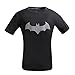 Justice League Batman T-Shirt, Graphic Short-Sleeve Novelty Tee (Black, XXL)
