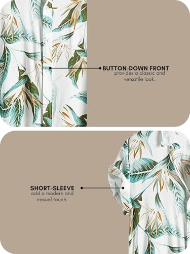Leriya Fashion Men's Casual Cotton Shirt β Button Down Summer Shirt's for Men | Lightweight Textured Fabric | Perfect for Daily & Weekend Wear White 4