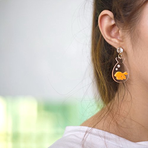 usongs Summer Festival and wind goldfish bowl goldfish water bag transparency carp Goldfish earrings ear