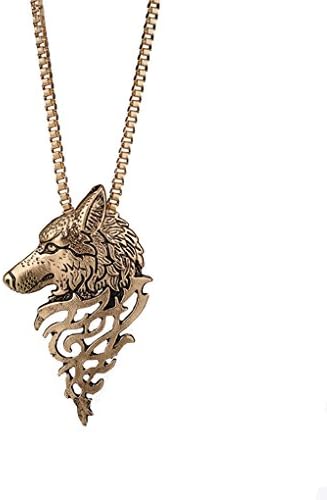 Alixyz Necklace, Wolf Head Shape Alloy Pendant Fashion Jewelry Mother's/Father's Day Gift