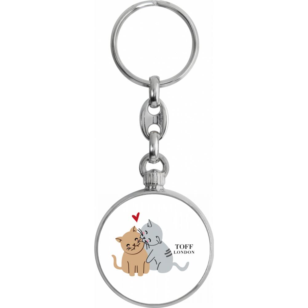 Toff London Valentine Love Cats Keyring