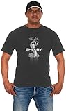 JH Design Men's Shelby Cobra Gray T-Shirt Short Sleeve Crew Neck Shirt (X-Large, Gray)