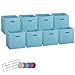 Cube Storage Baskets For Organizing - 11 Inch - Set of 8 Heavy-Duty Storage Cubes For Storage and Organization. Makes The Perfect Bins For Cubby Storage Boxes Or Cube Storage Organizer (Blue)