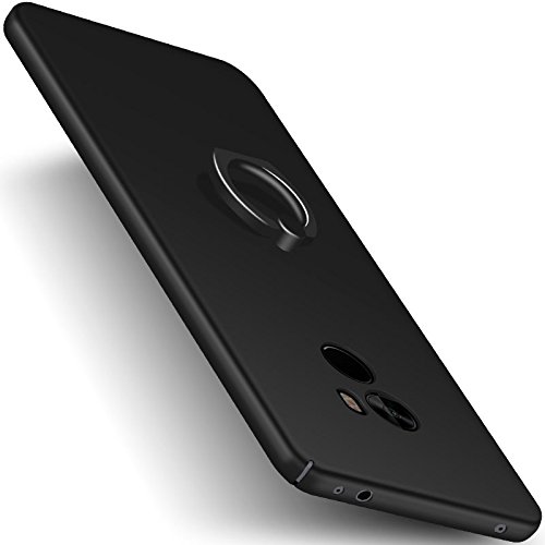 Xiaomi Mi Mix Case LifeePro Luxury Ultra Slim Fit Hard PC Snap-On Back Case Cover Protective Shell with Rotating Ring Grip Stand Holder for Xiaomi Mi Mix Black