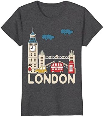 Womens London Souvenir T Shirt Large Dark Heather