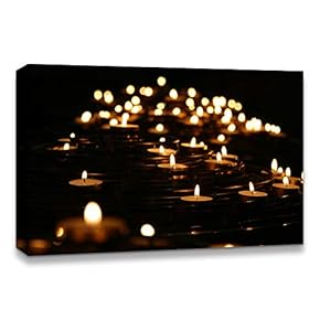Canvas Wall Art Christmas Candles for...