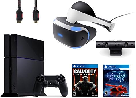 PlayStation VR Bundle 4 Items:VR Headset,Playstation Camera,PlayStation 4 Call of Duty Black Ops III,VR Game Disc PSVR Battlezone