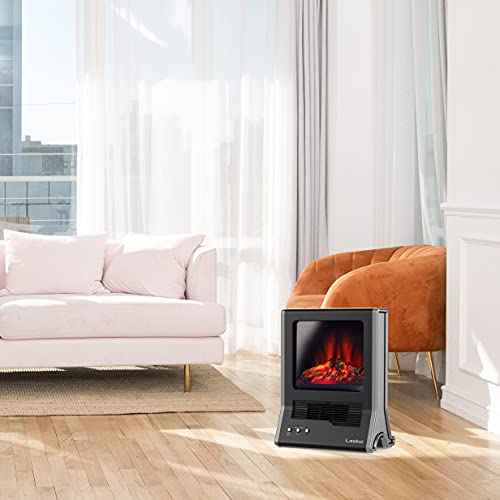 Lasko Portable Electric Ceramic Fireplace Space Heater, 8”L x 14.8”W x