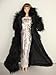 Black Floor Length Fur Coat and White Sequined Gown Made for Barbie Doll