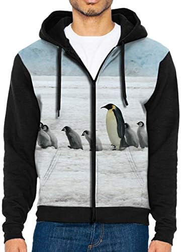 FaceTi Emperor Penguins Zip Up Hoodie Long Sleeve Pullovers Hooded Active Sweatshirts Hoodies