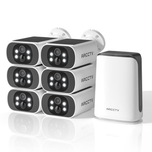 ARCCTV Überwachungskamera Außen, WLAN Kamera Outdoor, Solar Kamera, 6TB