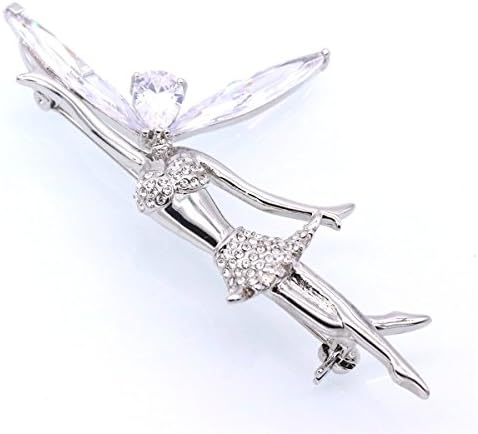 2018 trendy fashion trend Fan original design white zircon white gold elves fine jewelry brooch pin Jin Yao