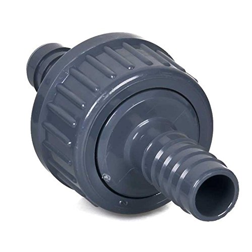 PVC Rückschlagventil mit Tüllen 17 mm, für Luft und Wasser Anwendungen geeignet