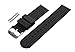 BARTON Watch Bands - Choice of Colors & Widths (18mm, 20mm, 22mm or 24mm) - Black 22mm - Soft Silicone rubber