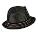 Men's Paper Woven Straw Fedora - Black