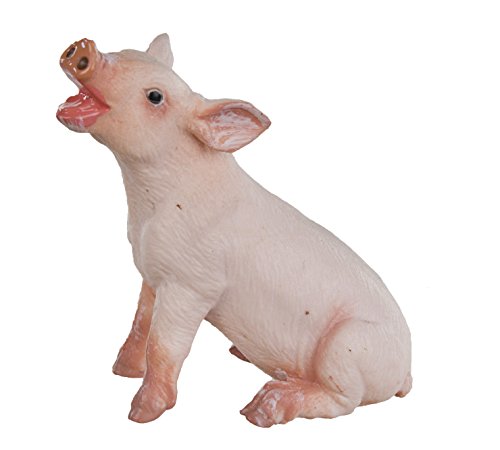 Safari Ltd Safari Farm â€“ Sitting Piglet â€“ Educational Hand Painted Figurine â€“ Quality Construction from Safe and BPA Free Materials â€“ For Ages 3 and Up