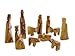 Holy Land Market Olive Wood Children's Nativity Scene - 12-Piece Indoor Wooden Nativity Set, Handmade in Bethlehem, with Pictorial Story Booklet & Authenticity Certificate, 3-Inch Figures