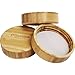 Timber Tops - Bamboo Wood Wide-Mouth Mason Jar Storage Lids with Silicone Seal - 3 Pack - Wide