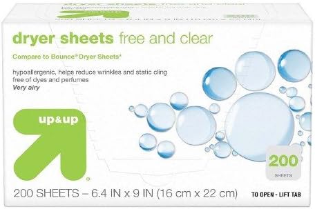 Amazon Com Up Up Dryer Sheets Free Clear 200 Ct Home