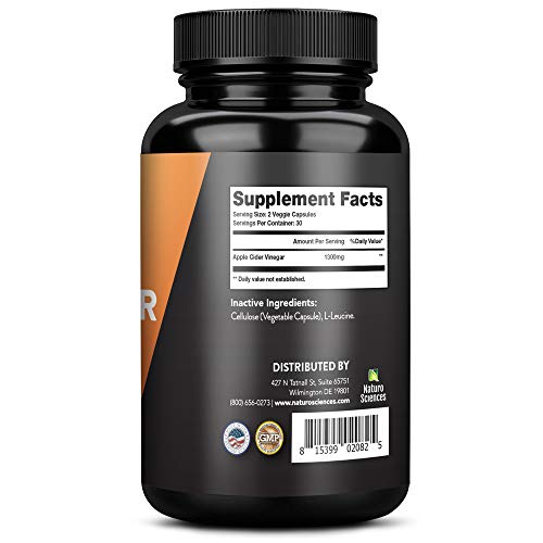 image for Apple Cider Vinegar Capsules, Detox and Colon Cleanse, Herbal Appetite