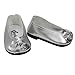 Shiny Metallic Silver Patent Bow Doll Shoe, Fits 18 Inch American Girl Dolls, Metallic Silver Patent Doll Slip On Shoes