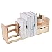 Natural Unfinished Wood Desktop Bookshelf & Organizer Caddy / Storage Shelf Rack w/ Drawer - MyGift