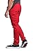 G-Style USA Men's Drop Crotch Jogger Twill Pants JG804 - RED - Small