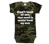 Dont Look At Me That Smell Baby One Piece Newborn Camo