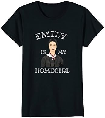 Womens Cute Funny Emily Dickinson T-Shirt Poet Literature Shirt Medium Black