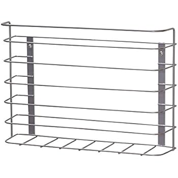 Household Essentials 1229-1 Tall Basket Door Mount Cabinet Organizer | Mounts to Solid Cabinet Doors or Walls