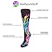 MadSportsStuff Flame Socks Athletic Over the Calf Socks (Multi Neon/Black, Large)