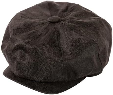 Big Apple Men's Oversize 100% Wool 8 Panel Applejack Newsboy