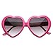 Meyison Fashion Large Women Lady Girl Oversized Heart Shaped Retro Sunglasses Cute Love Eyewear (rose red)