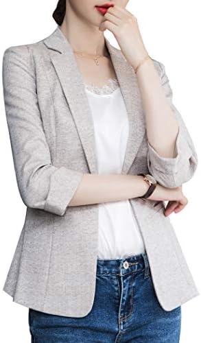 ZingineW Women’s Blazers with Sleeves Casual Office Blazer with Button Jackets Slim Fitted Women Pencil Skirt