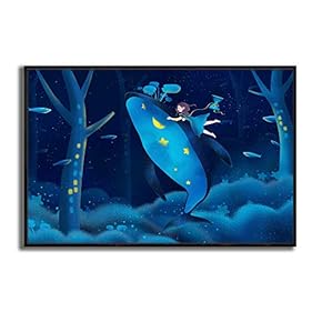 Framed Canvas Wall Art for Living Room, Bedroom Dreamland Theme Canvas Prints for Modern Home Decoration Ready to Hang - 16"x24" inches