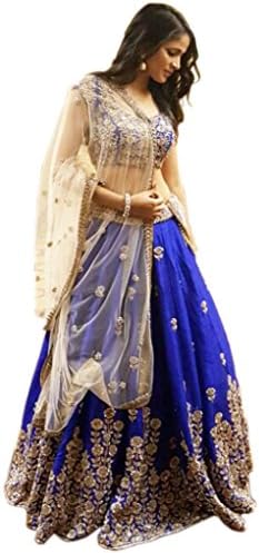ShreeBalaji Enterprise Women's Designer Banglori Anarkali Lehenga Freesize Multi-Coloured