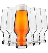 Krosno Tall Bar Lager IPA Craft Beer Glass | Set of 6 | 400 ML | Splendour Collection | Perfect f...