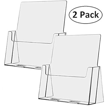 T'z Tagz Brand Full Page 8.5 X 11 Acrylic Literature Document Brochure Holder 2 Pack