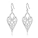 Highly Polished Sterling Silver Filigree Cuckoo Design Dangle Drop Earrings