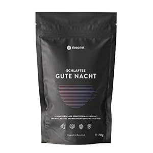 Premium sleep.ink® Schlaftee GUTE NACHT | schlaffördernde Kräuterteemischung aus Ingwer, Melisse und Brombeer | 70 g…