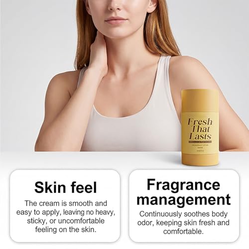 Fresh That Lasts Deodorant Stick, Vanilla & Pistachio Perfumed Stick, Fresh Moisturizing Deodorant Balm, All-Day Odor Protection for Women & Men, Underarm Brightening Care (1Pcs)