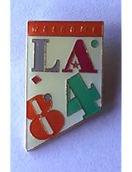 From Amazon.com. Click for details:
 Sports: Official Vintage LA 84 Welcome Banner Olympic Lapel Pin From The 1984 Olympic Games - Limited Collector Edition - Only 15,000 Produced - Olympic Pins Sports: Official Vintage LA 84 Welcome Banner Olympic Lapel Pin From The 1984 Olympic Games - Limited Collector Edition - Only 15,000 Produced - Olympic Pins