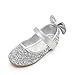 O&N Glitter Bow Kids Children Girls Ballet Flats Princess Bridesmaid Wedding Party School Shoes Mary Janes