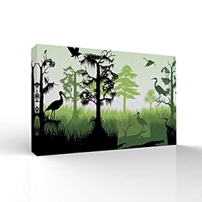 Canvas Wall Art-Quiet Tropical Forest-Canvas Prints Home Artwork Decoration for Living Room,Bedroom - 12x18 inches