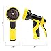 Acmind Garden Hose Nozzle Sprayer with 9 Different Spray Patterns, Thumb Control and Slip Resistant for Watering Plants, Cleaning, Washing Cars, and Showering Pets