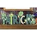 Happy St. Patrick's Wooden Screen Sign - hinged, Wood and Hand Painted - Shamrocks, Leprechauns, and Rainbows - St. Patrick's Day Tabletop Home Decor